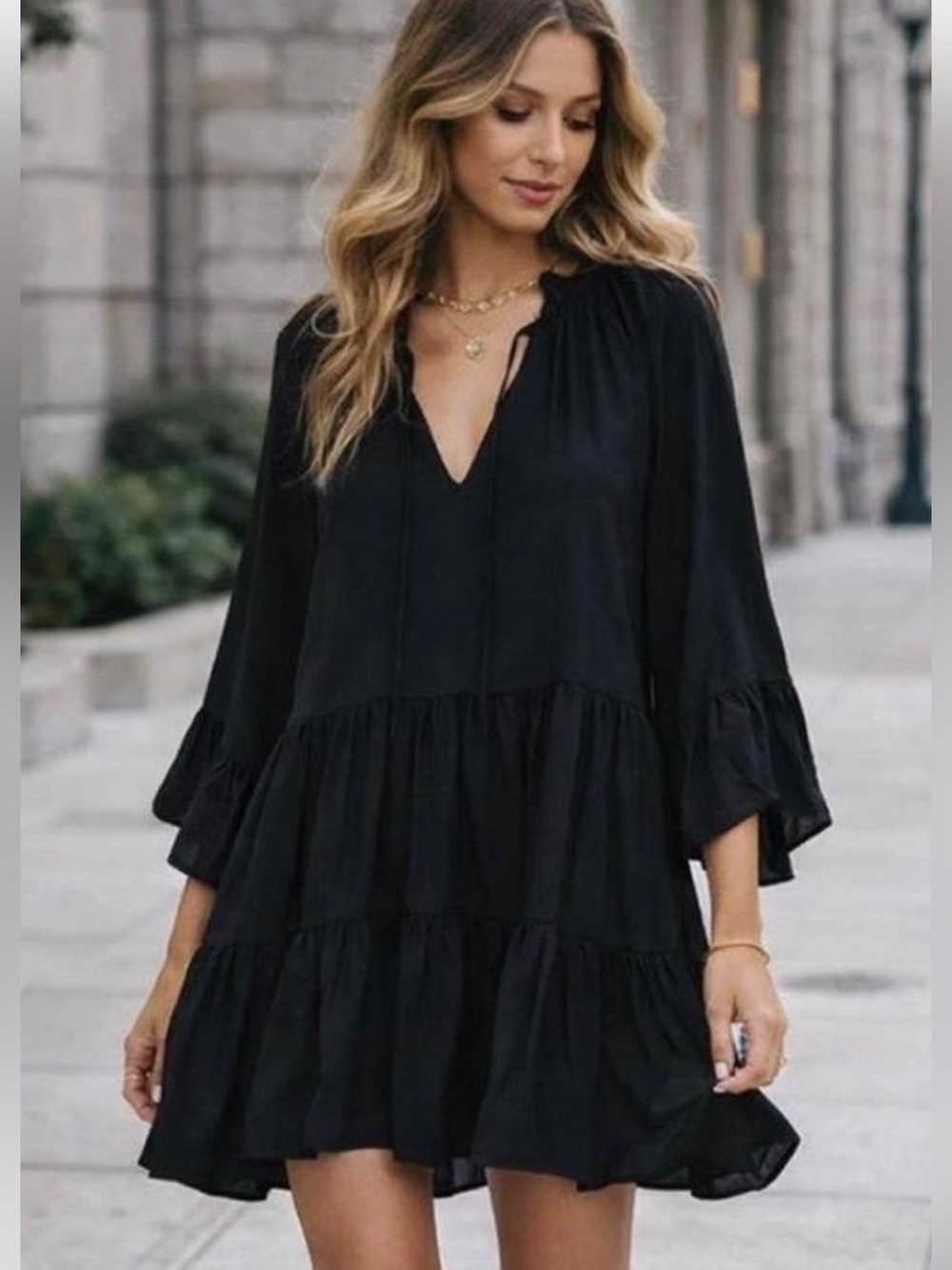 NWT Show Me Your Mumu Black Viola Mini Dress. Size XS